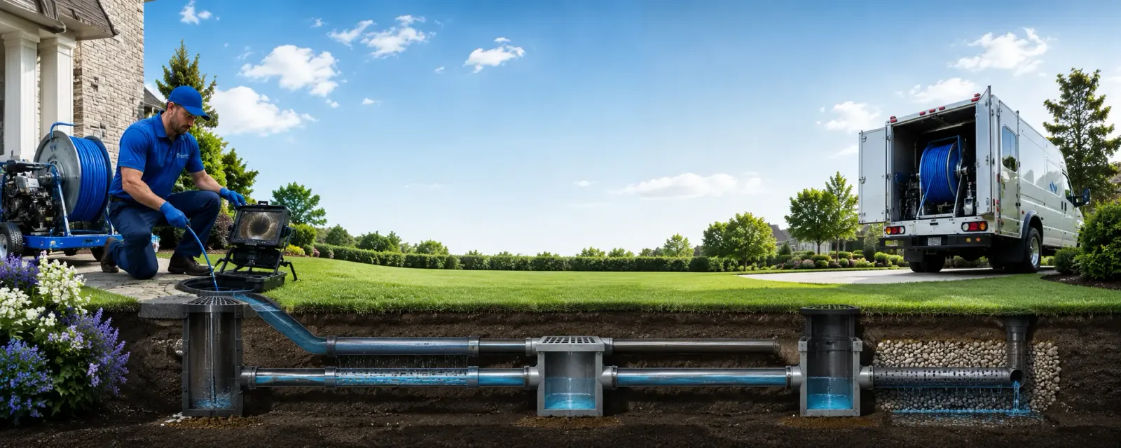 Outdoor drain cleaning information for Quinton, NJ